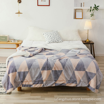 2021 New arrival adult winter sherpa throw quilt blanket